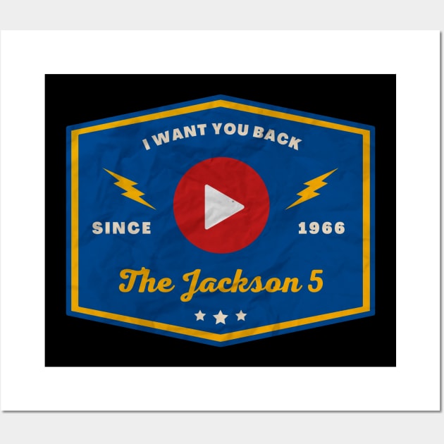 The Jackson 5 // Play Button Wall Art by Blue betta